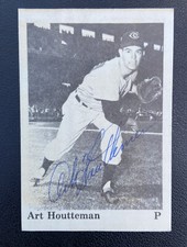 1975 TCMA 1954 Cleveland Indians Art Houtteman Signed Autographed Card