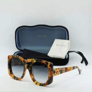 GUCCI GG1257S 004 Havana/Gradient Blue 53-22-145 Sunglasses New Authentic - Picture 1 of 5