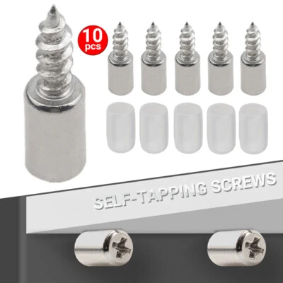 10x Self Tapping Screws Cabinet Laminate Support Shelf Screws Pegs with Sleeve - image 1 of 4