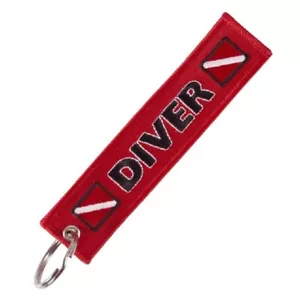 Stylish Diving Sign Keychain Waterproof Key Ring Beach Vacation Accessory - Picture 1 of 8