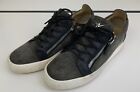 Mens Guiseppe Zanotti Sneakers Size 43 Leather Gray- Vgc