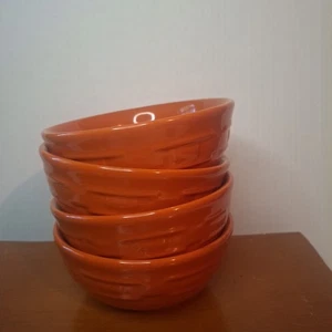 Longaberger gewebte Traditionen Keramik Schüssel 4er Set - Bild 1 von 10