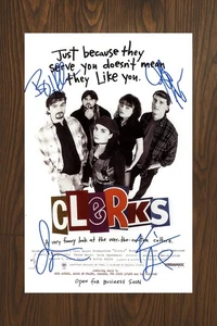 Poster film firmato CLERKS 11x17 con certificato di autenticità - cimeli autentici - Foto 1 di 3