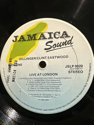 DILLINGER / CLINT EASTWOOD - LIVE AT LONDON (1981 LP)  RARE 1ST UK PRESS! Foto 1 de 4