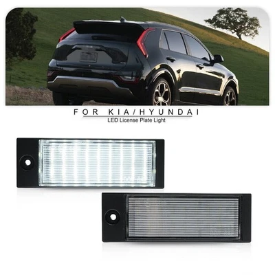 2x White LED Number License Plate Lights For Kia Niro Forte Sedan Hyundai Tucson - Image 1 of 4