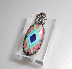 Carolyn Pollack American West Multi Gemstone blue green pink Enhancer RF16 - Picture 1 of 14