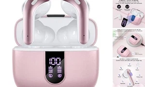 Bluetooth Headphones True Wireless Earbuds 60H Playback LED Power Display - Picture 1 of 7