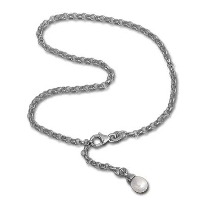 Silberdream Cavigliera Bianco per Donna 925 Gioielli Argento Perla 26cm SDF0315J - Immagine 1 di 4