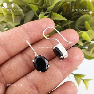 Onice Nera Pietra 925 Argento Sterling Pendenti Radice Chakra Mamma Nuovo - Immagine 1 di 4