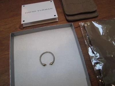 Anillo Renacentista David Yurman Plata de Ley y Oro Amarillo 14K - Nuevo sin Etiquetas Foto 1 de 4