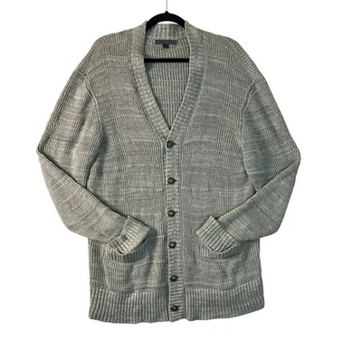 John Varvatos Cotton Cashmere Linen Cardigan Knit Textured Size XL Grandpa - Image 1 of 4