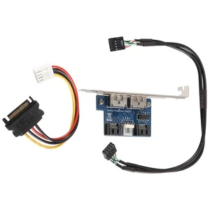 Doppel Anschluss Sata Zu 5V 12V Strom Versorgung Über Esata Usb Anschluss A2923 - Bild 1 von 8