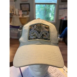 Cappello camionista uomo Realtree Patch beige verde rete schiena berretto regolabile - Foto 1 di 5