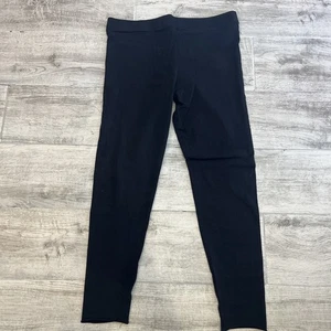 LUUKAA Women's US 6 Black Leggings Raw Hem Stretch Made in Turkey - Picture 1 of 6