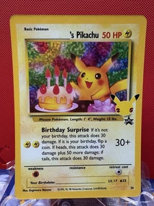 Celebrations Birthday Pikachu #24 Pokemon TCG 25th Anniversary- NM #757 - Picture 1 of 10