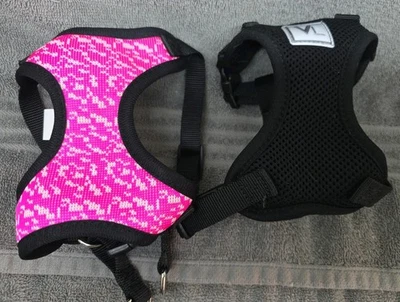 Lote de 2 arneses negros y rosas/negros para perros talla XS vida vibrante y sin marca Foto 1 de 4