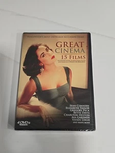 Great Cinema: 15 Films (DVD, 2009, 4-Disc Set) Connery Taylor Peck Davis NEW OOP - Picture 1 of 5