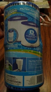 2pk Summer Escapes Pool Filter Cartridge Replacement Type D. Universal New - Picture 1 of 6