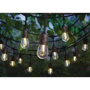 HAMPTON BAY 24-Light In/Out 48 ft. String Light, S14 Single Filament LED Light - Bild 1 von 6