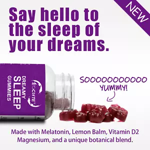 "Natural Sleep Aid Gummies: Fall Asleep Fast & Stay Asleep – 60ct" - Picture 1 of 12