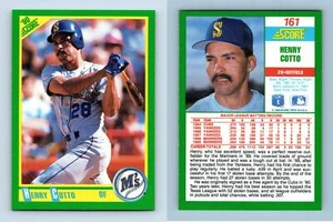 Henry Cotto - Mariners #161 Score 1990 Baseball Trading Card - Picture 1 of 1
