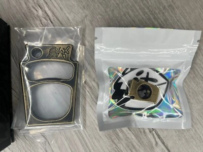 OEG EDC x HORICORGI Collab Distressed Cerakote Brass Keystone Lite & Bead Set - Image 1 of 4