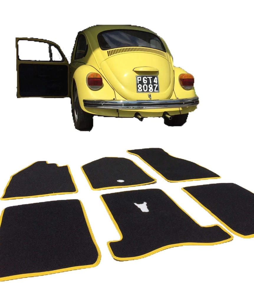 PLANETCARPETS KIT Tappetini Tappeti per Auto Volkswagen Maggiolone d'Epoca dal 1973 al 2003
