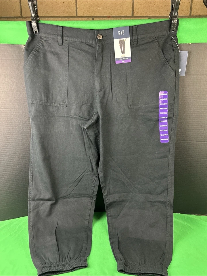 Gap Ladies Twill Jogger Size XXL True Black