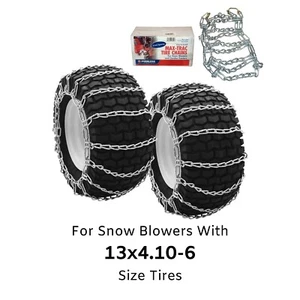 Cadenas de neumáticos para neumáticos de tamaño 13x4,10-6 (se venden en pares) para sopladores de nieve (Ariens) - Imagen 1 de 2