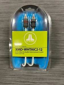 Cable de interconexión RCA de 2 canales JL Audio Marine XMD-WHTAIC2-12 12 pies NUEVO - Imagen 1 de 9