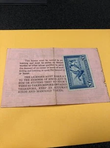 US #RW1 First Duck Stamp On Citizen’s Sporting License. - Picture 1 of 3