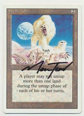 MTG Magic the Gathering Mark Tedin SIGNED Revised 3rd Edition Winter Orb MP!! - Image 1 of 2
