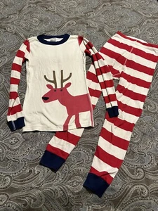Hanna Andersson reindeer pajamas size 8 - Picture 1 of 6