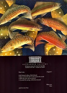 1999 JUDY HAAS Art Gallery Exhibit School of Fish 1-Page Magazine PRINT AD - Picture 1 of 1