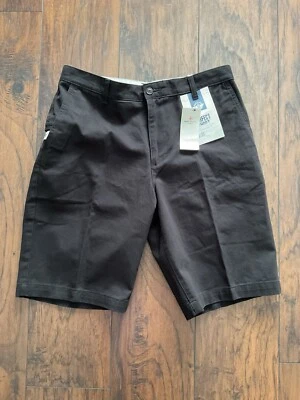 Dockers Perfect Fit Shorts Classic Fit Men's 32 Black 100% Cotton 11" Inseam New - Image 1 of 4