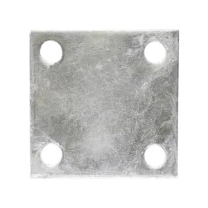 Chain Link 4" x 4" x 1/4" Square Weldable Surface Mount Floor Flange Base Plate - Picture 1 of 1