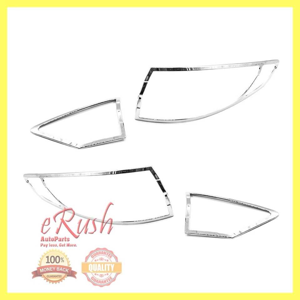 PARA 2013 2014 2015 2016 FORD FUSION EMBELLECEDOR BISEL LUCES TRASERAS CUBIERTA 4 PIEZAS CUBIERTAS NUEVO Foto 1 de 1