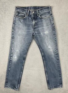 Pantalones de mezclilla vintage Levis 513 para hombre 30x29 azul ajustados rectos desgastados desvanecidos - Imagen 1 de 10