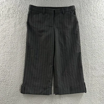 Pantalones Express Mujer Gris Talla 4 Editor Pierna Ancha Recortados Poliéster Mezcla Lana Foto 1 de 4