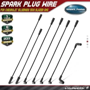 7x Spark Plug Wire Set for Chevrolet Silverado 1500 Blazer GMC Jimmy Isuzu 4.3L - Bild 1 von 8