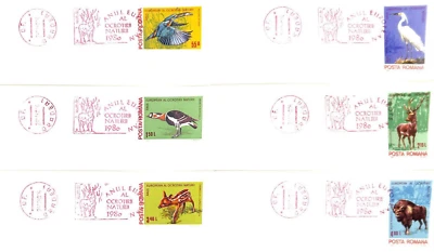 BB002 Set of 6 covers Romania 1980 European Nature Conservation Year - Image 1 of 4