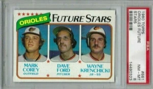 1980 Topps Baseballkarte #661 Ford Krenchicki Corey Baltimore Orioles PSA 8 - Bild 1 von 1