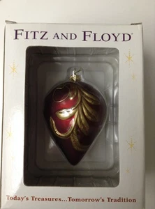 FITZ & FLOYD RENAISSANCE ROLLMOTIV GLAS ORNAMENT 19/1537 NEU IN BOX!! - Bild 1 von 1