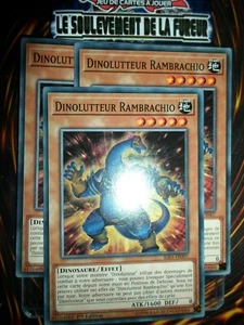 YU-GI-OH! PLAYSET (LOT DE 3) DINOLUTTEUR RAMBRACHIO RIRA-FR007 NEUF EDITION 1 - Imagen 1 de 1
