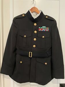 Vintage US Marine Dress Uniform Jacket w/ Shirt  Very Nice!