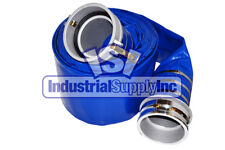 Water Discharge Hose | 6" x 50FT | Blue | Camlock | Domestic | Industrial Supply