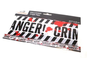 Halloween Decorations FRIGHT TAPE Scary Haunted House, DANGER! CRIME SCENE - Picture 1 of 3