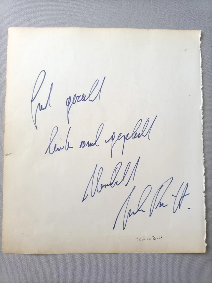 Rarität: Gästebuch Eintrag Jochen Rindt Autogramm Widmung Helmuth Misak Formel 1 - Bild 1 von 4