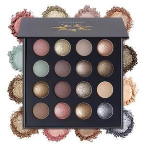 UCANBE Baked Eyeshadow Makeup Palette with Hidden Gems, 16 Colors Nude Black - Picture 1 of 6