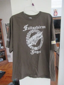 Military Themed T-Shirt Fallschirm Jager 100% Cotton Pre-Washed 2X - Picture 1 of 2